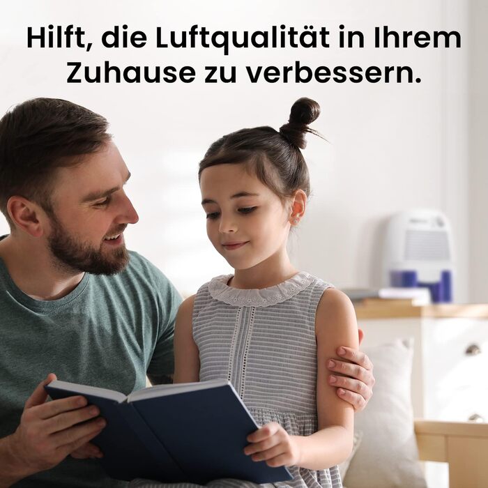 Міні-осушувач повітря Pro Breeze 500 мл проти вологи, бруду, цвілі, тихий і компактний для невеликих приміщень, автоматичне вимкне