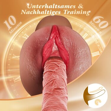 Мастурбатор DVG 2-в-1, з подвійним каналом, вагінальний і анальний, 5D текстура