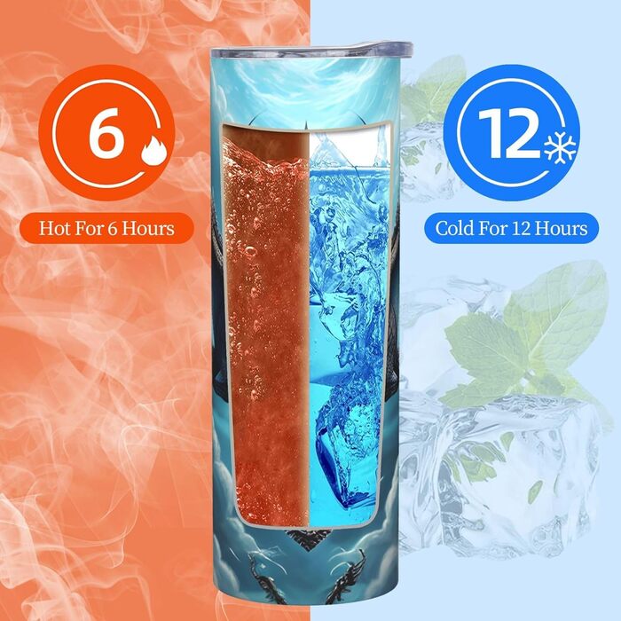 Кружка з прямою трубочкою, дизайн летючий дракон, принт, підходить для кемпінгу, офісу та дому, 590 мл