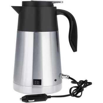Портативний чайник з нержавіючої сталі для автомобілів, вантажівок, подорожей Чайник з підігрівом води, чашка для швидкого кип'яті