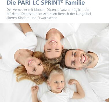 Небулайзер PARI LC Sprint для інгаляційної терапії нижніх дихальних шляхів - синя насадка з системою клапанів, управління PIF, універсальний мундштук, з'єднувальна трубка - аксесуари PARI BOY