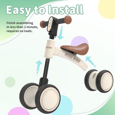 Дитячий балансовий велосипед від 1 року, балансовий велосипед для дитини 10-24 місяців, балансовий велосипед без педалей з 4 колес