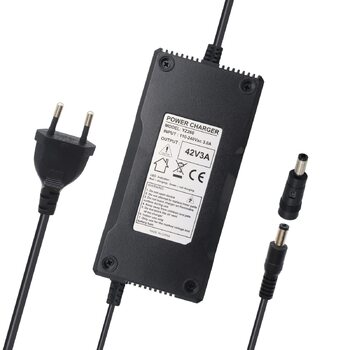 Зарядний кабель для акумуляторів 36 В, 42 В, 3 А, круглий роз&39єм 5,5 мм x 2,1 мм зі штекером 5,5 мм x 2,5 мм. ПРИЗНАЧЕННЯ для заряджання акумуляторів для електровелосипедів, електричних велосипедів, педелеків та електричних велосипедів. ACK4201 C060L100