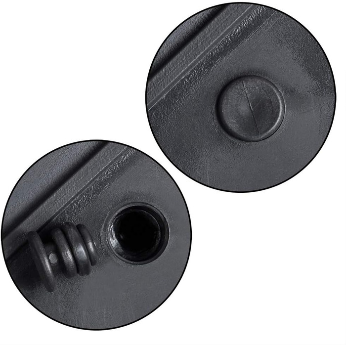 Набір із 3 квіткових горщиків Casaria, плетіння з поліратану, кашпо з водостічкою, вигляд ротанга, садове горщик для вулиці, квіткова коробка, чорний