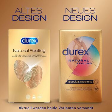 Презервативи Durex Natural Feeling, без латексу, ультратонкі, 2×8 шт