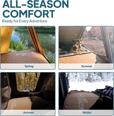 Матрац для кемпінгу Lost Horizon Air & Foam, самонадувний, товщиною 11 см, одномісний, з насосним мішком. Килимок для двоспального спального місця.