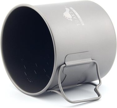 Титанова чашка та титановий горщик TOAKS для кемпінгу на природі 650 мл