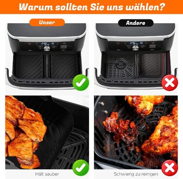 Аксесуари для фритюрниці FTUREERA для фритюрниці Ninja Foodi AF500EU 10.4 л, аксесуари для фритюрниці 116 шт. для ніндзя, включаючи силіконову форму, решітку для гриля, папір для випічки, силікон для форми для випічки