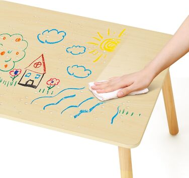 Дитячий стіл OOOK з 2 стільцями, Дерев&39яний дитячий стіл та комплект стільців, Дитячий комплект сидінь з 2 стільцями у формі тварин, Комплект сидінь для дітей від 3 років для дитячих кімнат та дитячих садків