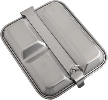 Складаний ланч-бокс з нержавіючої сталі з ручкою для кемпінгу на свіжому повітрі, легкий посуд для походів, подорожей та пікніків