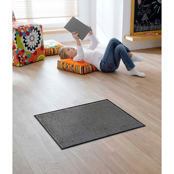 Килимок для дверей Smokey Mount 40x60 см, для використання всередині та зовні приміщень, можна прати, сірий 40 x 60 см (прямокутний) Одинарний