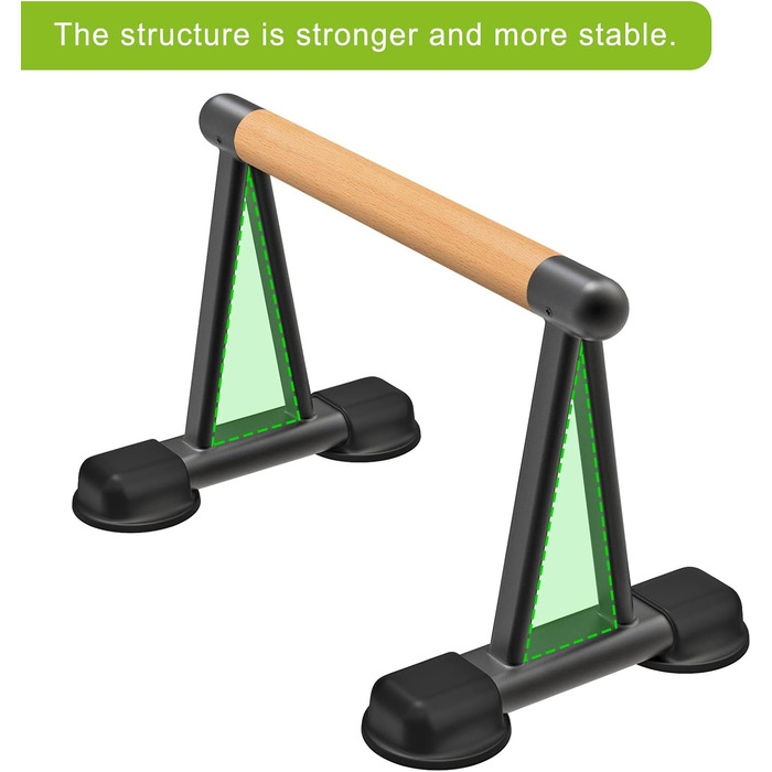 Ручки для віджимань Dolibest, калістеніка, паралельні ручки для віджимань, фітнес-стійка на підлозі, нековзні бруски для віджимань, ручки для рук, 2 шт., L-подібний гриф для віджимань середнього розміру для тренувань у приміщенні та на вулиці вдома, дерев