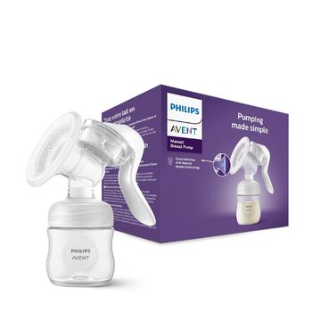 Ручний молоковідсмоктувач Philips Avent - легке зціджування, технологія Natural Motion, без бісфенолу А (модель SCF430/01) Прозори