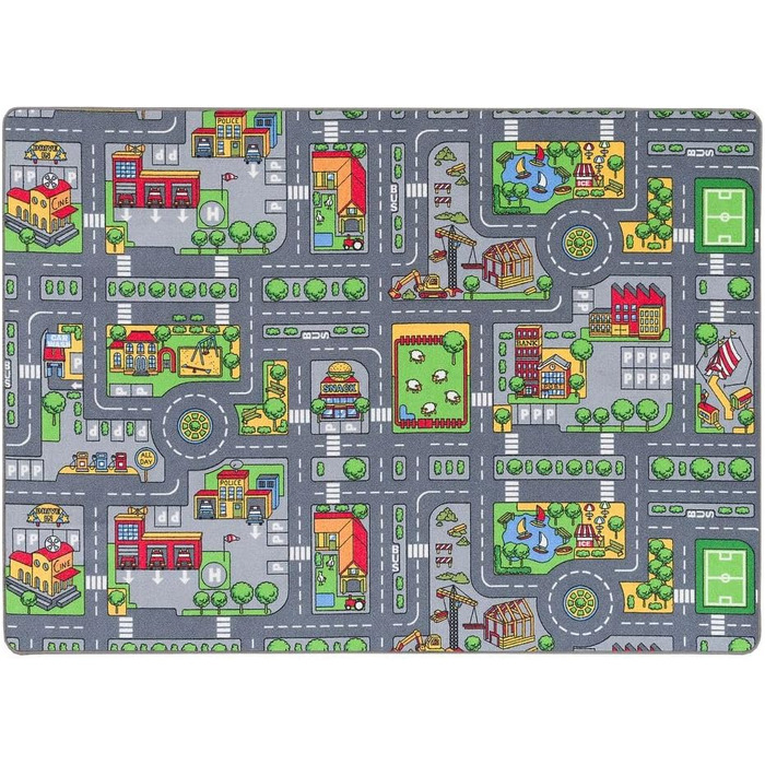 Килим Pergamon Street Килим двосторонній дитячий ігровий килимок для дитячої кімнати та ігрової кімнати 100х165 см Duoplay