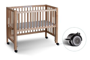 Дитяче ліжечко tiSsi Side-by-Side, натуральний колір, бежевий