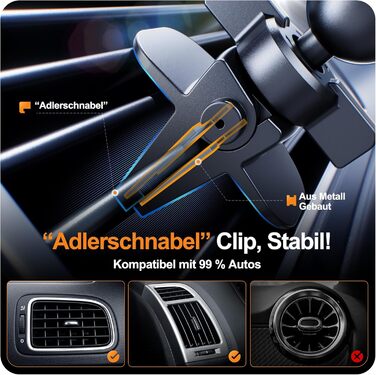 Автомобільний тримач мобільного телефону Auckly 15 Вт з функцією зарядки, автоматичне затискання на 270, автомобільний бездротовий