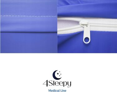 Водонепроникний чохол для матраца синього кольору. Дихаючий та придатний для миття, 90x200 см, для матраців висотою 17 см - Зроблено в Європі. Водонепроникний чохол, який можна прати, для лікарняних та реабілітаційних матраців. 90x200x17