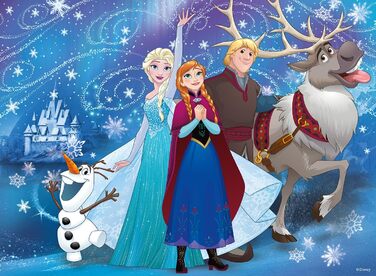 Дитячий пазл Ravensburger 136100 Disney Frozen Glittering Snow 100 елементів XXL - пазл для дітей від 6 років - з блискітками. Дит