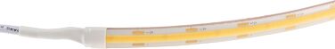 Світлодіодна стрічка ChiliTec COB 1м, димована, вологозахищена IP65, 12V, 10W, 908 люмен, 3000K, крок різу 5см, самоклеюча, для внутрішнього та зовнішнього використання, тепле біле світло.