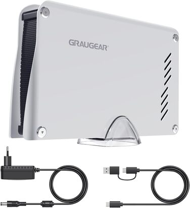 Зовнішній ігровий жорсткий диск GRAUGEAR 12TB для Xbox, ПК, ноутбука, ноутбука, смарт-телевізора, резервного копіювання, розширення пам'яті 3.5 HDD, сумісний з Windows Mac OS Linux