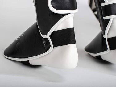 Захист гомілки та підйому PAFFEN SPORT PRO Thai Xtra високоякісний захист для тренувань з муай-тай, кікбоксингу, K1, MMA та суміжних бойових мистецтв, розмір M, чорний