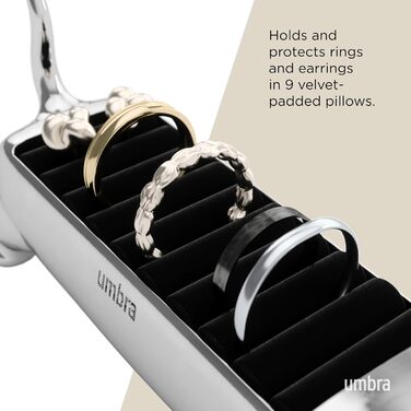 Тримач для кільця Umbra Ali Cat - Подарунок для кошенят та кішок - Для зберігання ювелірних виробів, Хром