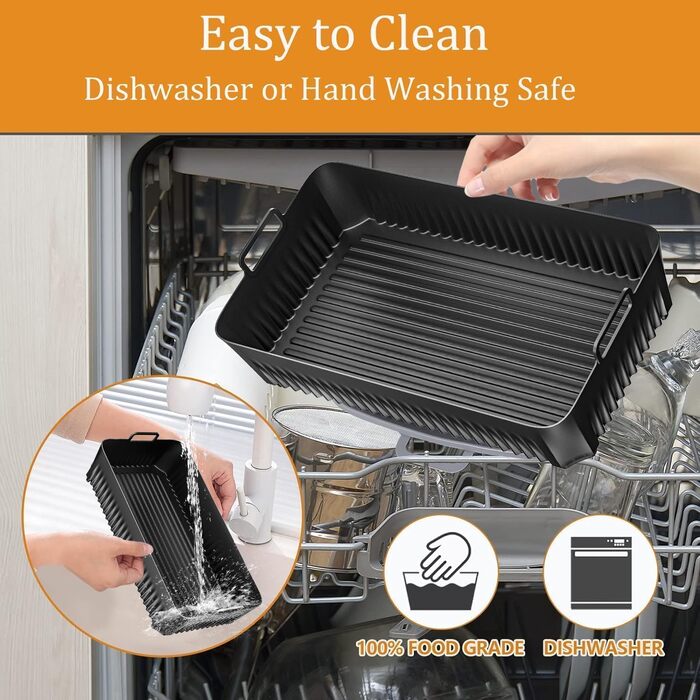 Аксесуари для Ninja Foodi Flexdrawer 10.4 л AF500DE, 3 шт. силіконова фритюрниця, аксесуари для фритюрниці Ninja AF500EU AF500EUCP AF500DE 10.4 л 2 * 5.2 л