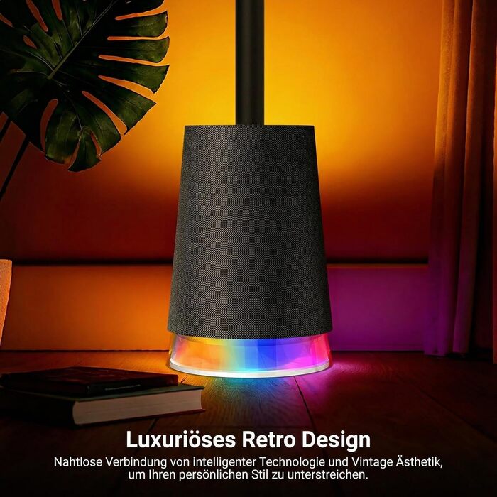 Розумна RGB IC LED-торшер NEEWER NF06, кутова лампа 1500лм з підтримкою Google та Alexa, керування через додаток, AI-дизайн, синхронізація з музикою, 16 млн кольорів для створення атмосфери у вітальні та спальні
