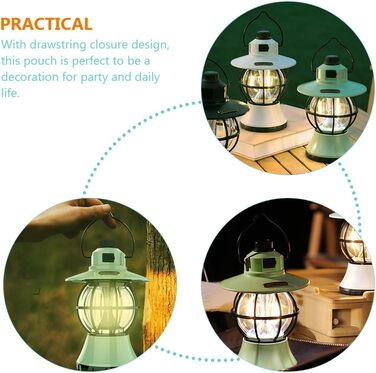 Зносостійкий акумуляторний наметовий ліхтар Toyvian з ручкою, портативний кемпінговий ліхтар для професійного освітлення наметів на відкритому повітрі, зелений