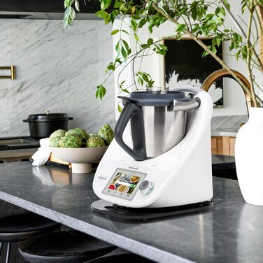 Розсувна дошка акрилова для Thermomix TM6 TM5, Переміщення без зусиль, Розсувна дошка Thermomix з ручкою для кухонного комбайна Thermomix Vorwerk TM5 TM6 Аксесуари Pad Board, глянцевий чорний