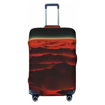 Чохол для валізи поперечного формату, міцний, підходить для валіз розміром 45.7 - 81.3 см, розмір M, Чорний, Середній