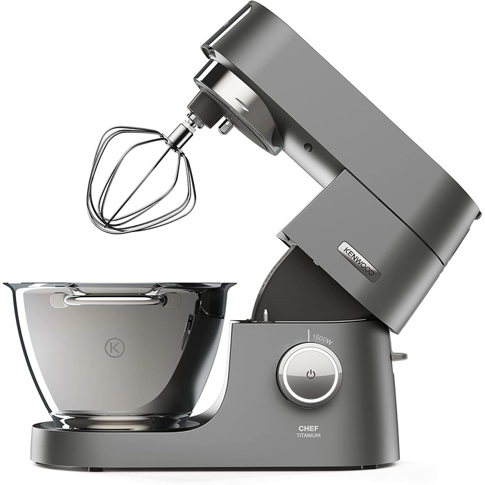 Вінчик з нержавіючої сталі Kenwood KAT51.000SS, аксесуари для кухонних комбайнів Kenwood, вінчик для повітряних куль, підходить для всіх кухонних комбайнів Chef, можна мити в посудомийній машині, нержавіюча сталь, срібло