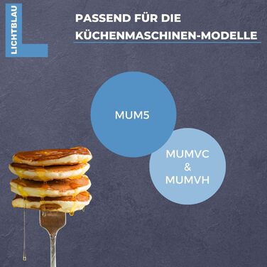 Світло-блакитний вінчик 659889 для кухонного комбайна Bosch I 00659889 змінний вінчик підходить для MUM5 MUMVC MUMVH I Profi Flex Віник з силіконом I Аксесуари Кухонний комбайн Bosch