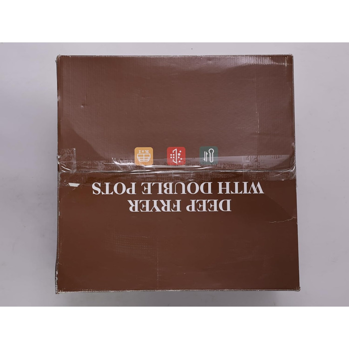 Велика подвійна фритюрниця Aigostar з 2 кошиками, 6-літрова фритюрниця з функцією холодної зони, 3600 Вт, оглядове вікно, регульований рівень нагріву до 190C, міцна та проста в догляді, чорна