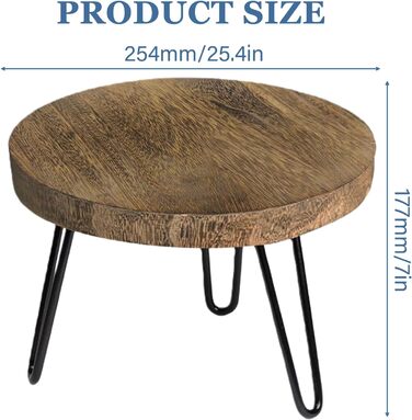 Дерев&39яна підставка для рослин, 25,4 * 17,8 см, кругла підставка для квітів з 3 ніжками, полиця для рослин, стійка для квітів, квітковий табурет, мінімалістична бамбукова підставка для рослин для вітальні, балкону, саду, декору для приміщень/зовнішнього