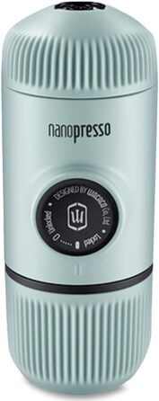 Портативна кавоварка WACACO Nanopresso в комплекті із захисним футляром, оновлена версія Minipresso, міні-дорожня кавоварка, ідеально підходить для кемпінгу, подорожей та офісу (Arctic Blue), BaregAB