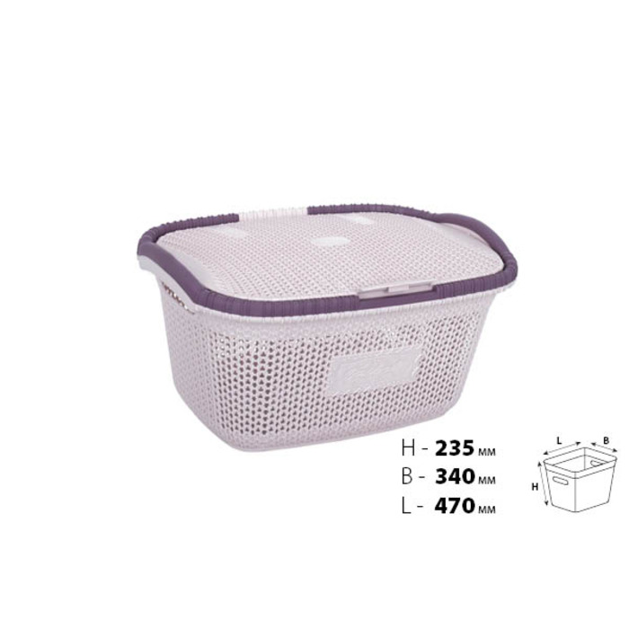 Кошик для білизни з кришкою VIOLET HOUSE POWDER Віолетта (6481527)