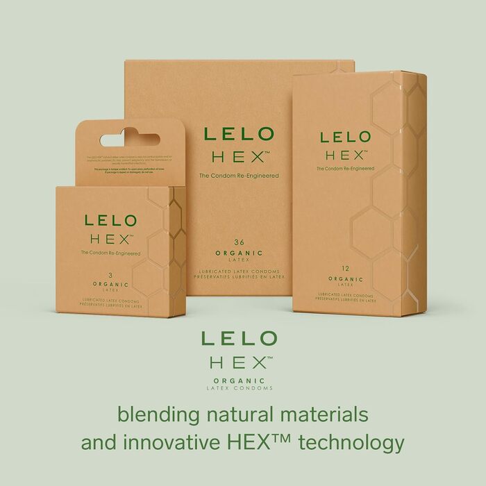 Презервативи LELO HEX Organic, ультратонкі, 36 шт