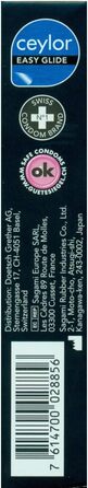 Презервативи Ceylor Easy Glide 6 з екстра-змащеною основою, на 30 більше змащувального матеріалу, упаковані в гігієнічну баночку для зручного використання, найвища якість, якісний бренд зі Швейцарії.