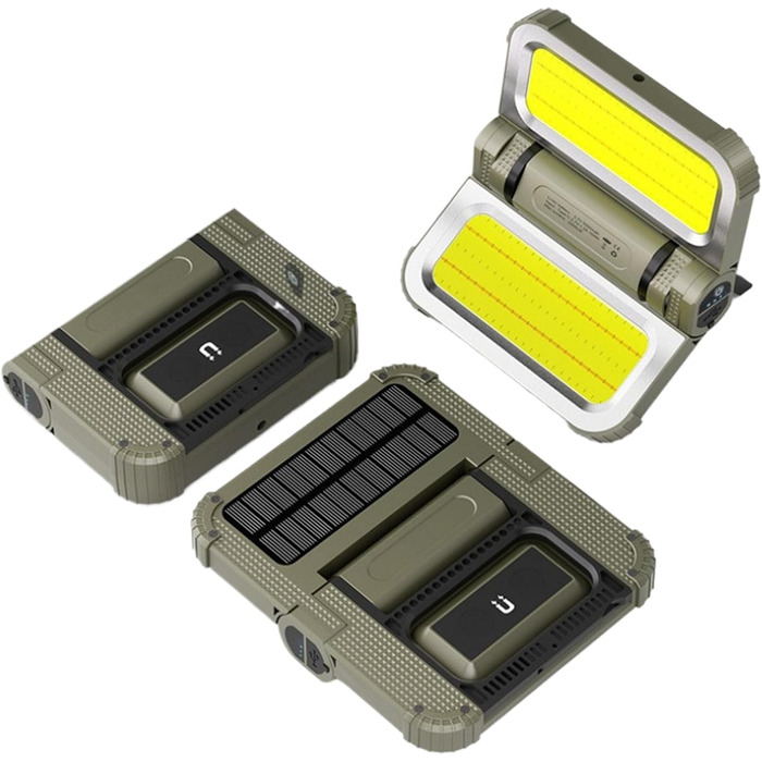 Світлодіодний ліхтарик для кемпінгу, водонепроникний акумуляторний ліхтарик, матеріал ABS, ліхтарик на сонячній енергії, магнітний підвісний ліхтарик, портативний ліхтарик, для походів, піших прогулянок, нічної риболовлі