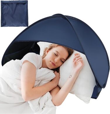 Намет для ноутбука, невеликий спальний намет, захисний щиток для обличчя, сонцезахисний тент, укриття для пікніків, засмаги, басейну, кемпінгу, пляжу, відпусток, риболовлі, походів, пікніків, темно-синій