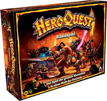 Базова гра Avalon Hill HeroQuest, пригодницька гра в стилі фентезі з мініатюрами, від 14 років, для 2 - 5 гравців Одна базова гра