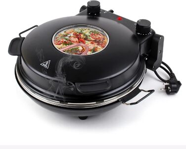 Піцайола зі стільницею з керамічного каменю Ø32 см і оглядовим вікном, два нагрівальні елементи max. 400C, з таймером