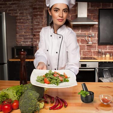 Гранітний розчин Relaxdays з товкачиком, міцний і довговічний, спеції, трави, полірований кам'яний розчин, Ø 8,5 см, V 100 мл, сір