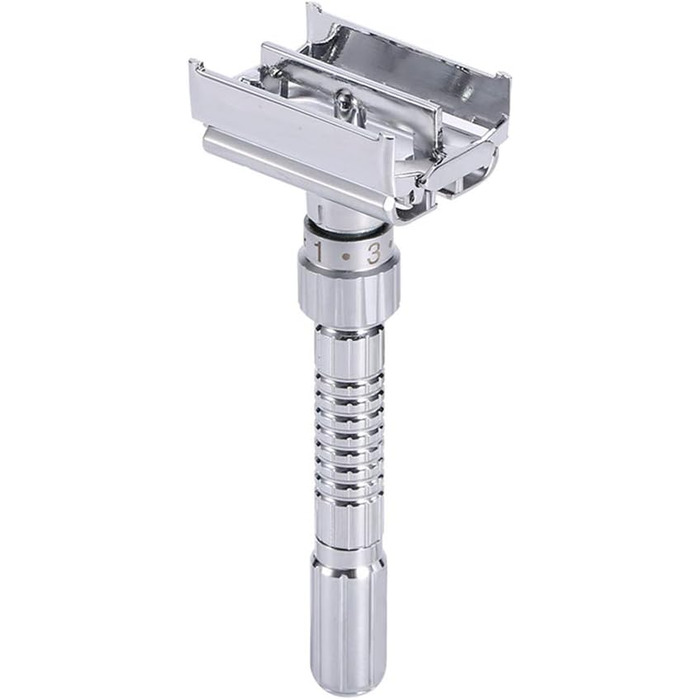 Ручна бритва Ashey Safety Razor, регульована класична безпечна бритва Sharp Wet Shaver з 2-сторонньою головкою леза для чоловіків Безпечна бритва