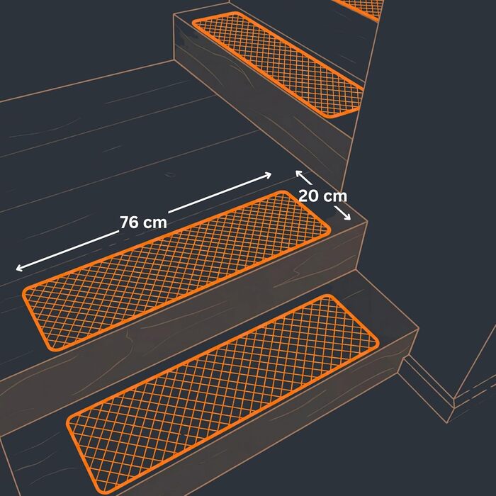 Самоклеючі сходинки GEAR 76x20 см 15 шт. світло-сірі нековзні, миючі килимки для сходів протиковзкий килимок для сходів, ріжучий сучасний сірий захист для сходів у приміщенні 15 шт.