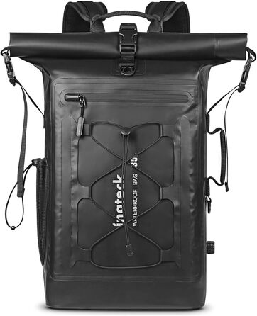 Рюкзак Inateck RollTop для чоловіків 30-35L водонепроникний багатофункціональний органайзер зі знімним плечовим ременем, випускним клапаном, водонепроникною блискавкою для їзди на велосипеді, походів на свіжому повітрі