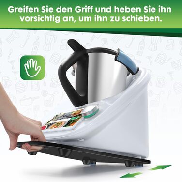 Для розсувної дошки Thermomix TM6, аксесуарів для акрилової розсувної дошки, швидкопереміщеної рухомої дошки для кухонного комбайна Thermomix Vorwerk TM 6 TM5 Аксесуари Pad Board (чорний)