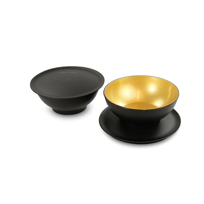 Десертні стаканчики TUPPERWARE Allegra 275 мл (2) чорно-золоті