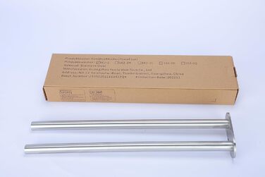 Рушникосушка двоплечий рушникосушка для ванної кімнати настінний подвійний з нержавіючої сталі матовий 40см сріблястий